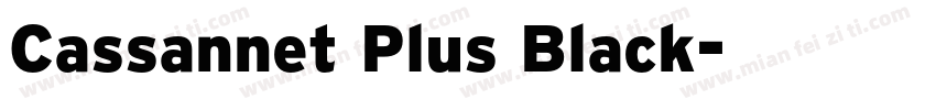 Cassannet Plus Black字体转换